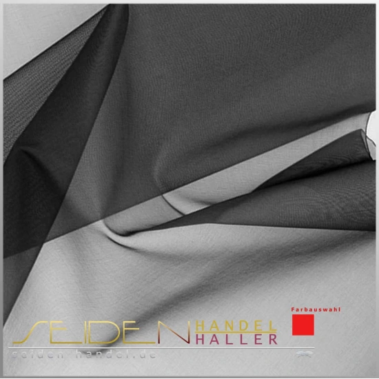 Seidenstoff Meterware Organza Schwarz