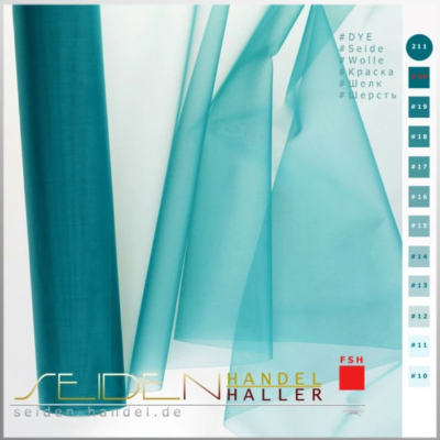 Seidenstoff Meterware Organza Azur