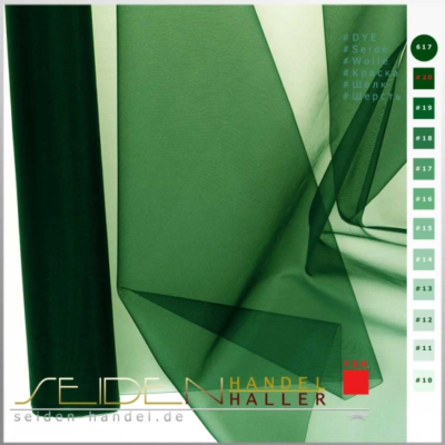 Meterware Seidenstoff Organza Grün