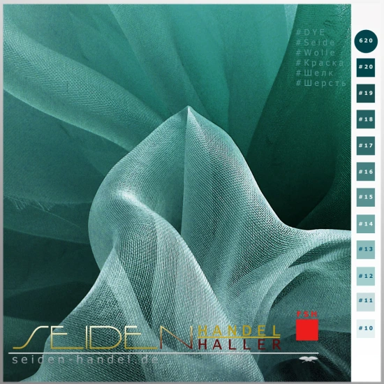 Meterware Seidenstoff Organza Elegant Azure