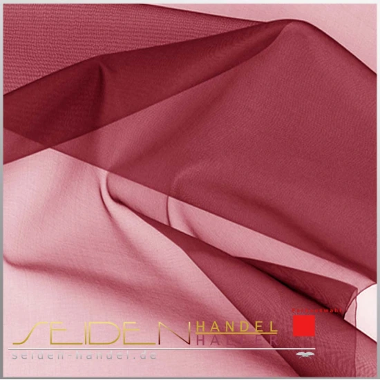 Einfarbig gefärbter Seidenstoff Organza