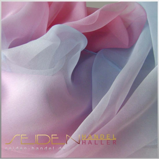 Chiffonstoff aus Seide, mehrfarbig gefärbt