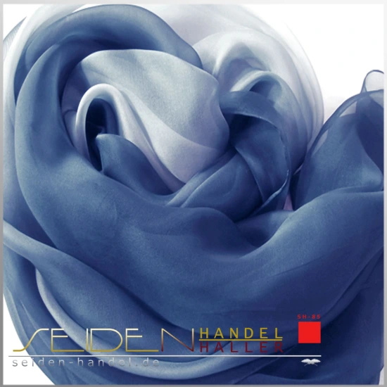 Mehrfarbig gefärbter Seidenstoff aus Chiffon