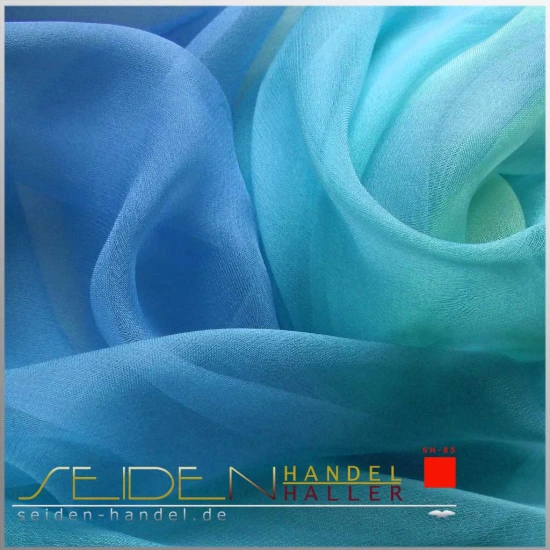 Mehrfarbige Seidenstoffe aus Chiffon